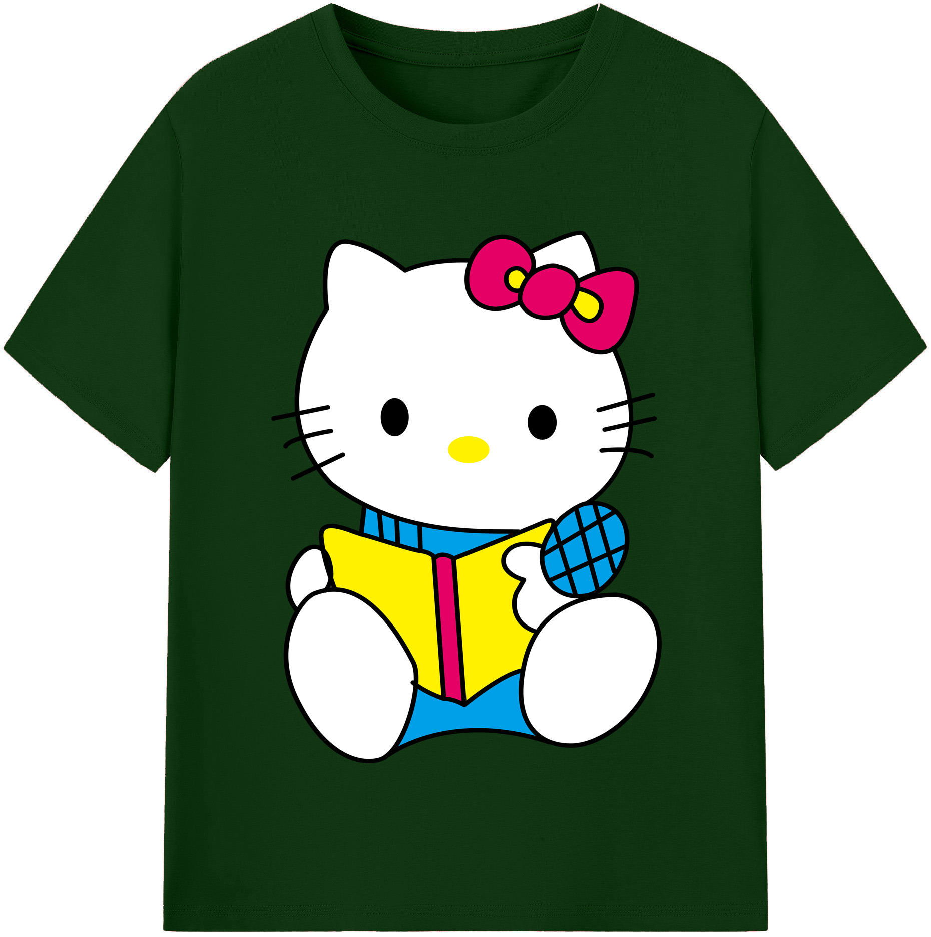 （画像用） Hello Kitty ハローキティ 綿100％半袖Tシャツ（フロントプリント）